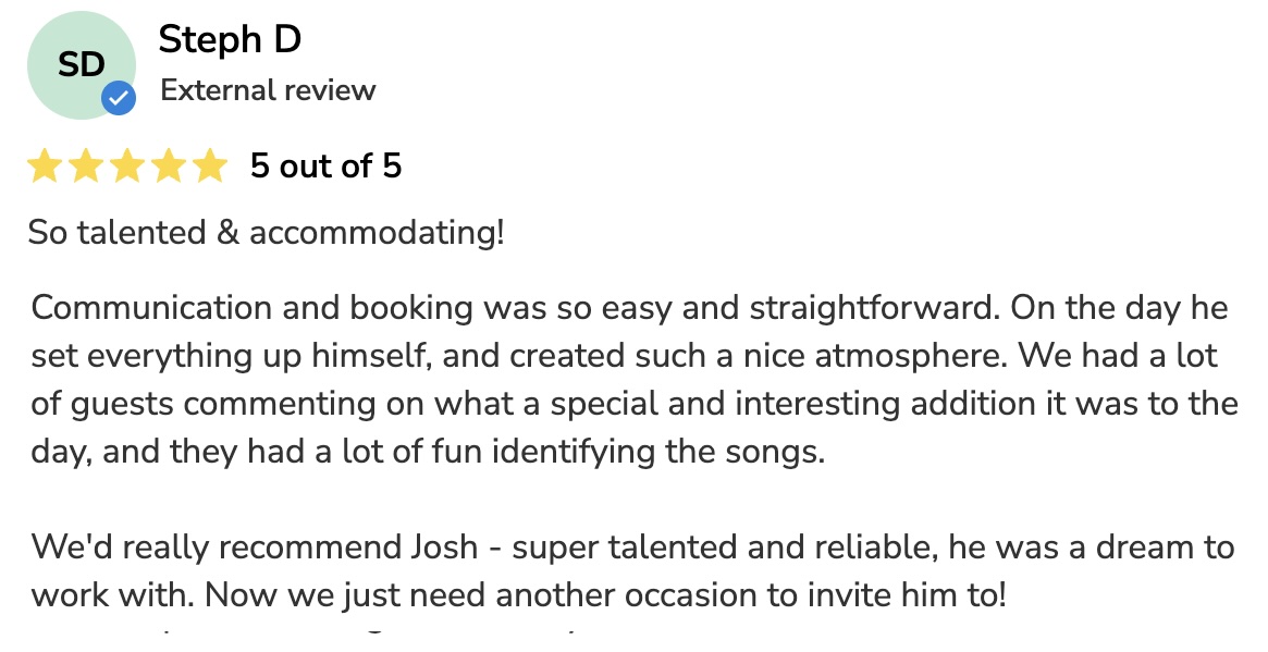 Customer review from Steph